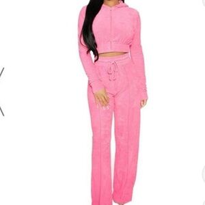 terry cloth hoodie & pant set